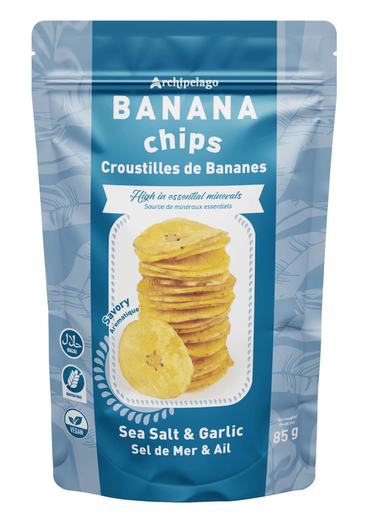 Banana Chips - Sea Salt & Garlic - Archipelago Foods