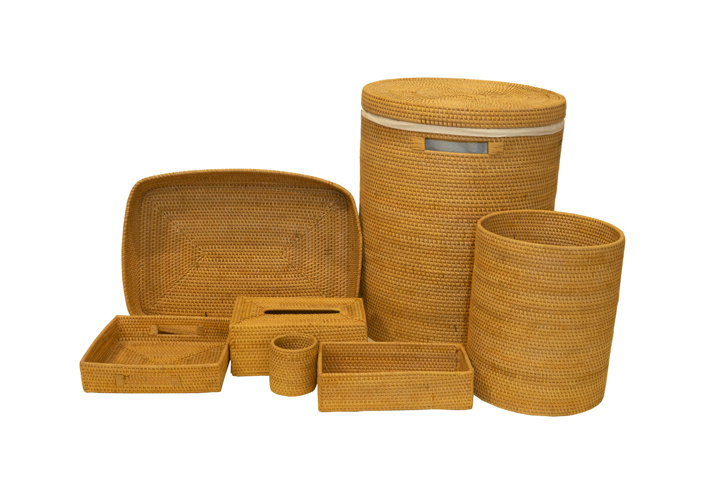 Rattan Bathroom Organizer Hampers by Riani Rattan