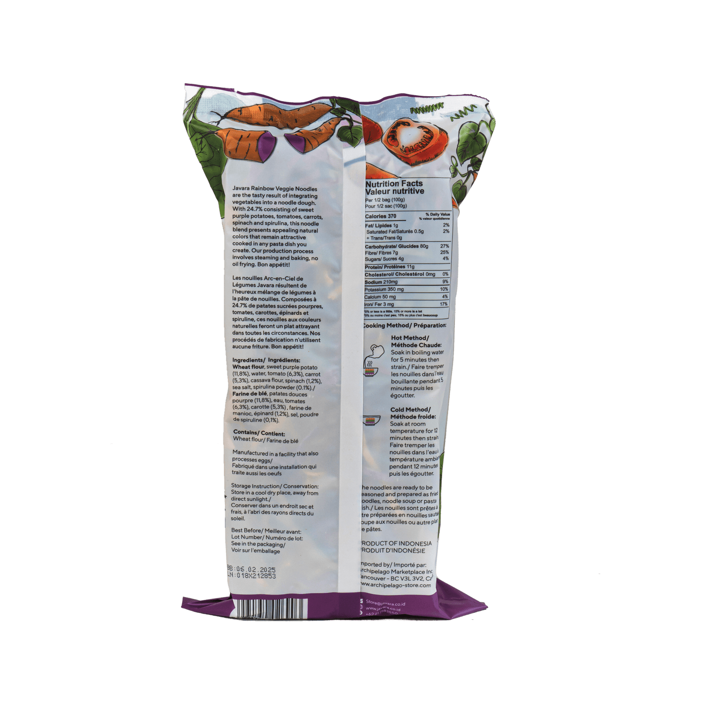Rainbow Veggie Noodle - 1 Case (12 pcs) - Archipelago Foods