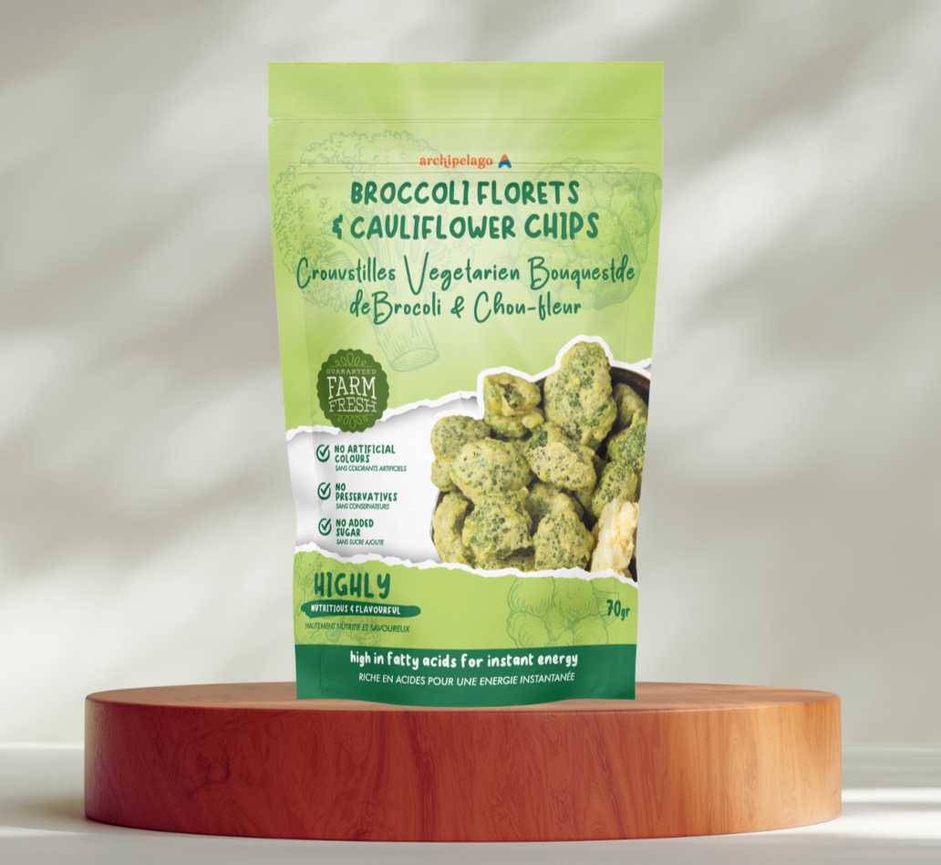 Broccoli and Cauliflower Chips