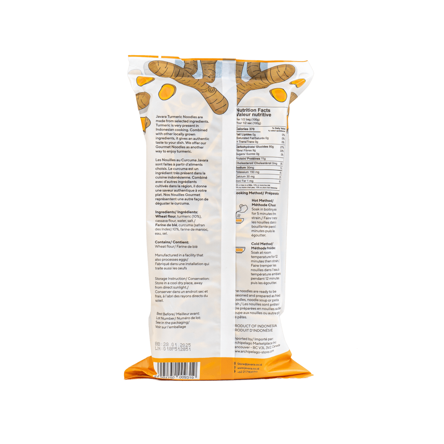 Turmeric Noodle - 1 Case (12 pcs) - Archipelago Foods
