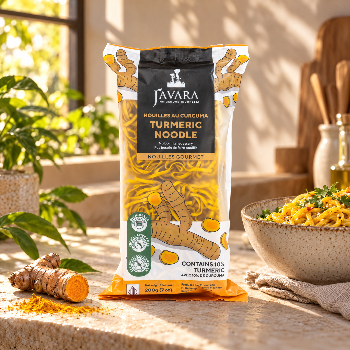 Javara Turmeric Noodles, 200 g