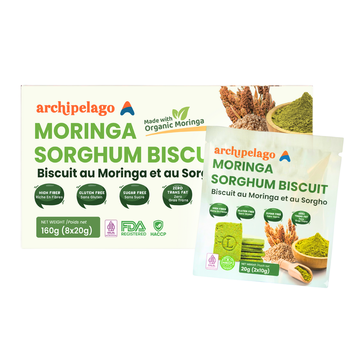 Organic Moringa Sorghum Biscuit - Archipelago