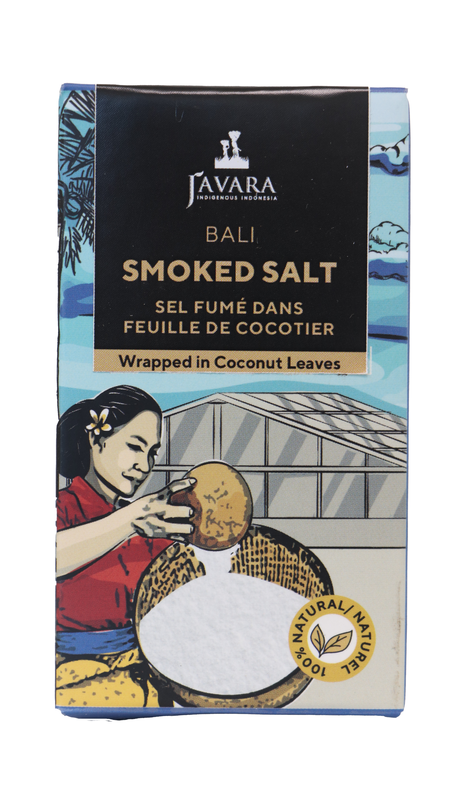 Bali Smoked Salt in Coconut Leaves