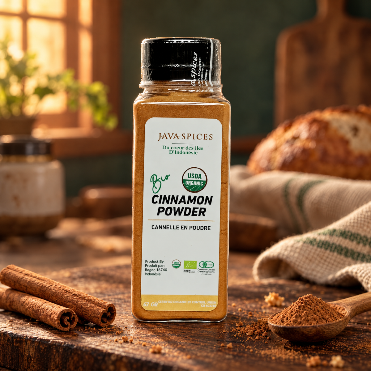 Organic Cinnamon Powder, 67 g