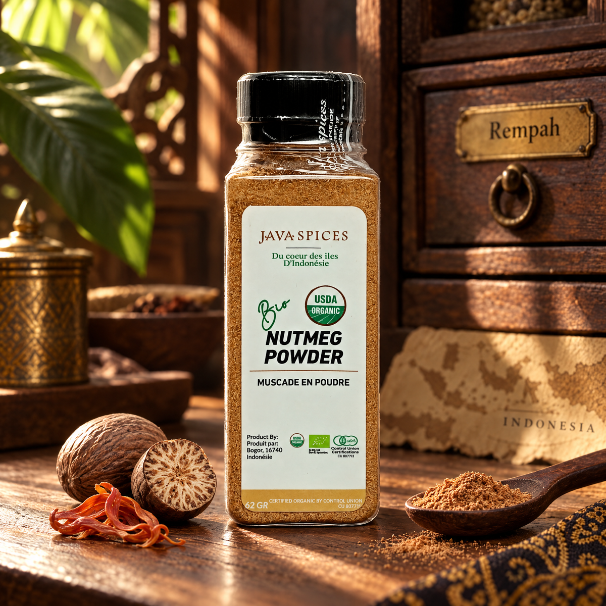 Organic Nutmeg Powder, 62 g - Archipelago
