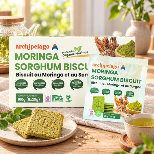 Organic Moringa Sorghum Biscuit. 160 g