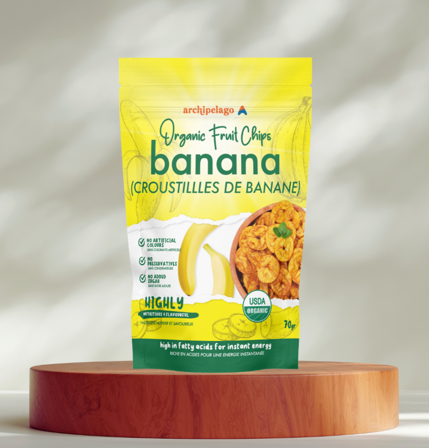 Organic Fruit Chips Banana - Archipelago