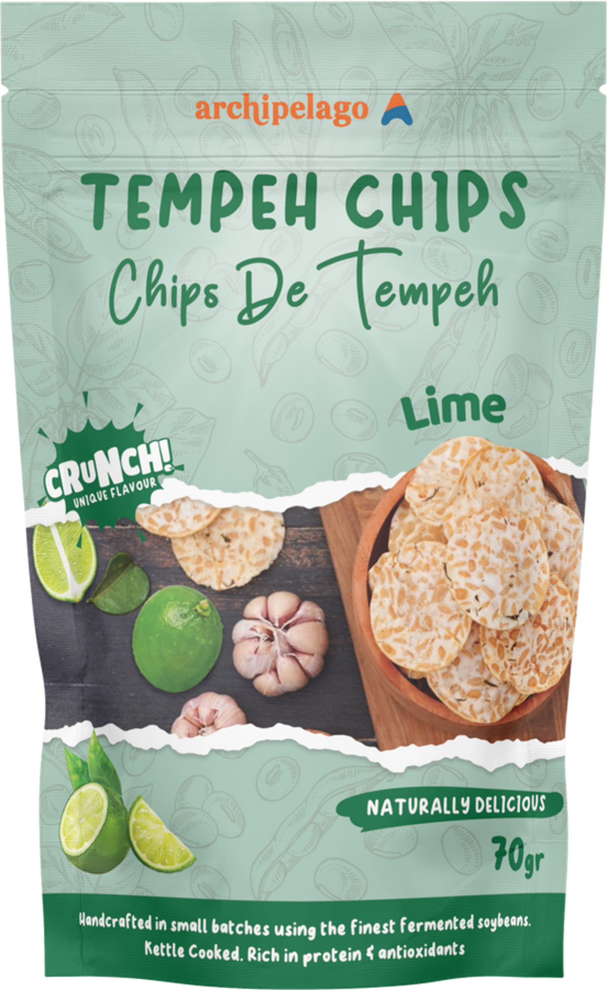 Tempeh Chips - Kaffir Lime Leaves