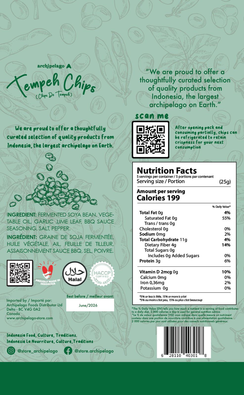 Tempeh Chips Lime