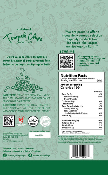 Tempeh Chips Lime - Archipelago Foods 